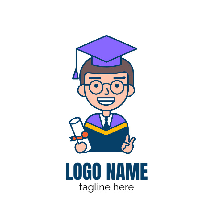 Graduate mascot logo Template | PosterMyWall