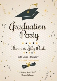Graduate party A4 template