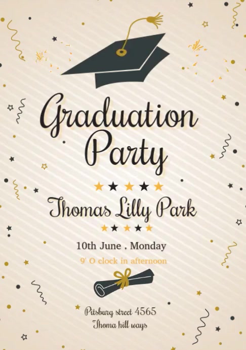 Graduate party Template | PosterMyWall