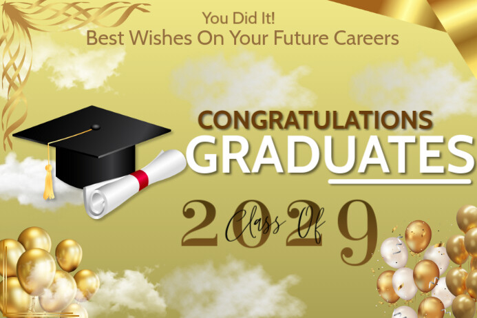Screen Graduates Graduates Greetings Template | PosterMyWall