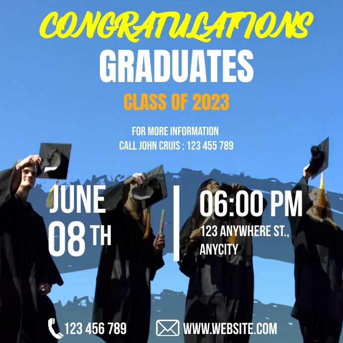 Screen Graduates Copy of GRADUATES TEMPLATE | PosterMyWall