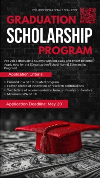 Graduation ceremony, event,school graduation Instagram Story template