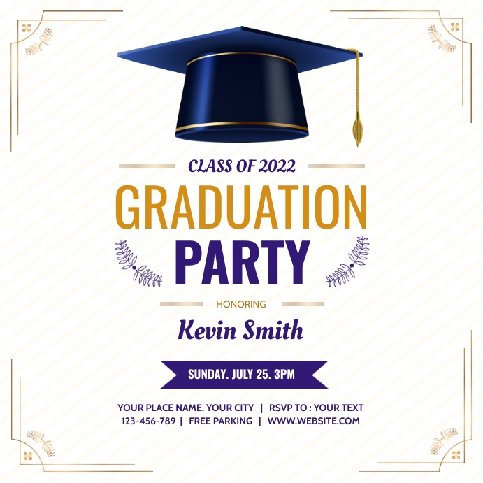 Graduation, Graduates, Graduation Square Template | PosterMyWall