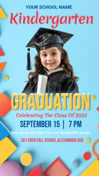 kids Graduation,event, party Instagram Story template