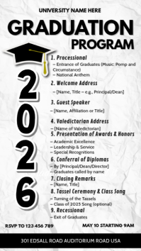 Graduation program,event, party, class of 2025 เรื่องราวบน Instagram template