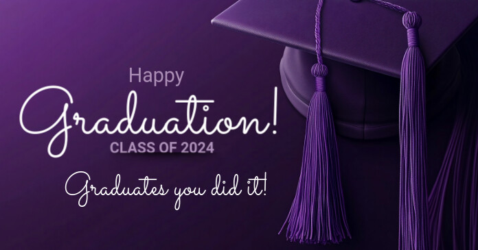 Graduation,event, party, class of 2024 Immagine condivisa di Facebook template