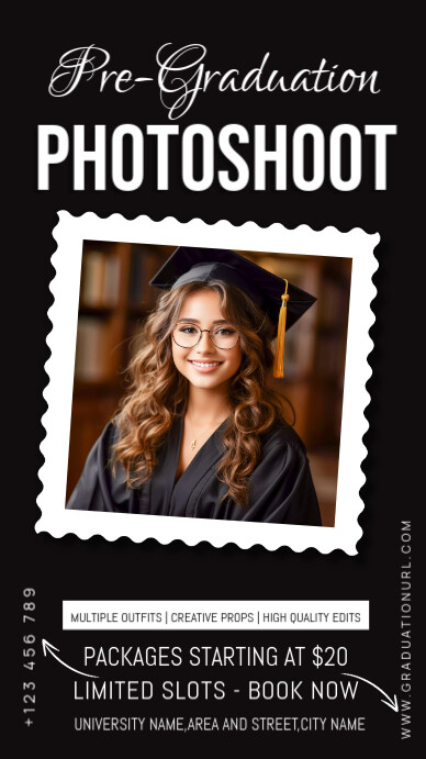 Graduation photoshoot, event, party, happy graduation Instagram 快拍 template