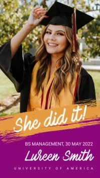 Graduation,important announcement Historia de Instagram template