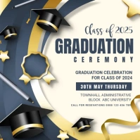 Graduation,important announcement โพสต์บน Instagram template