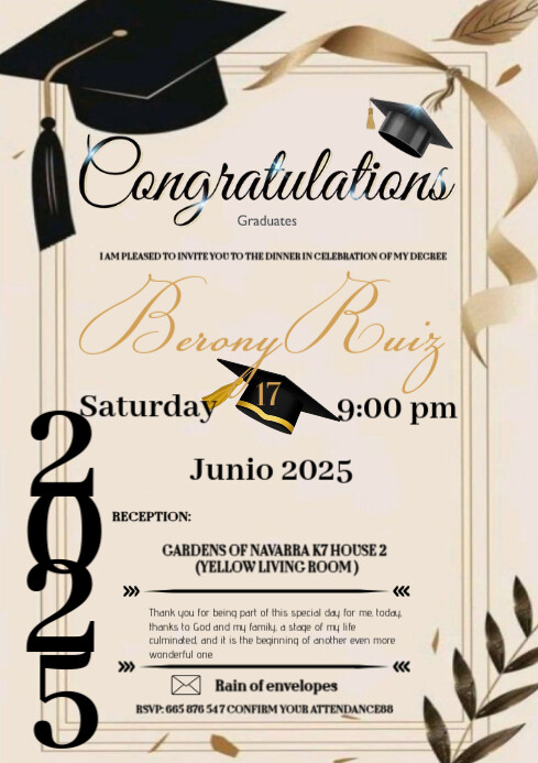 Copy of Graduation | Grad Invitation Party Celebration Temple Flayer ...