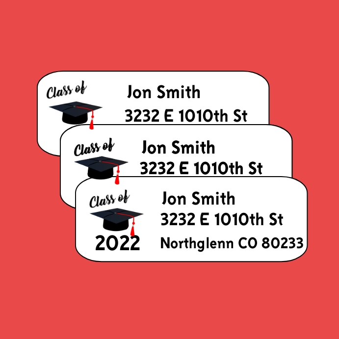 Graduation Adress Label Template | PosterMyWall