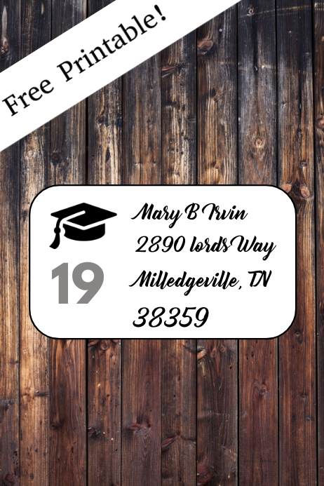 Graduation Adress Label Template | PosterMyWall