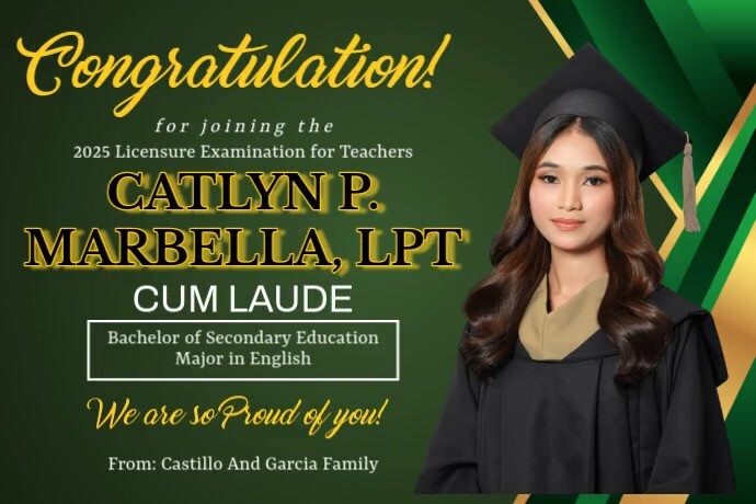 Graduation Ads Banner 4' × 6' template