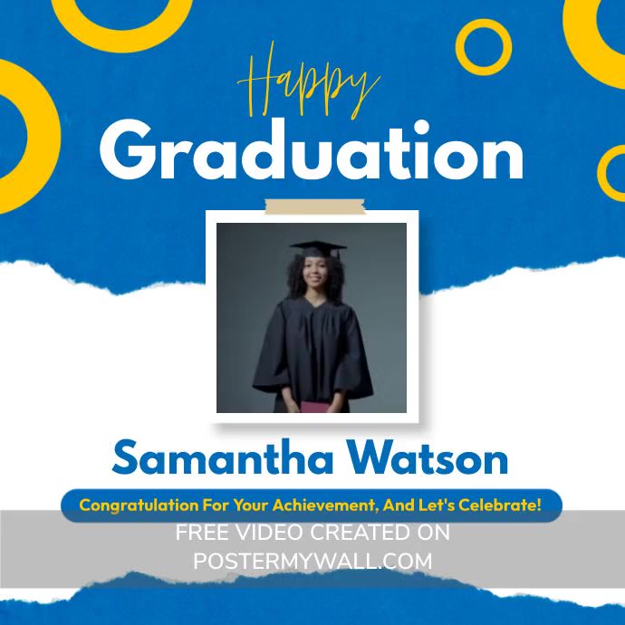 Sample Grad Ad Graduation Ads Template | PosterMyWall