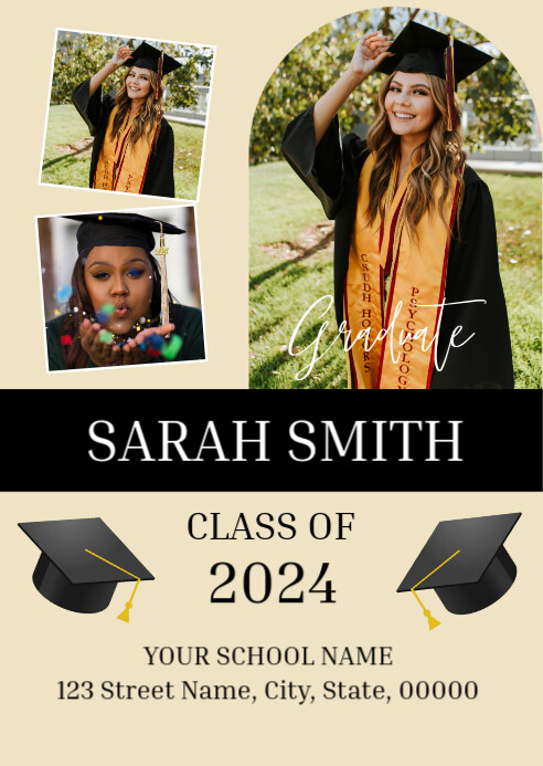 Graduation Announcement Card Template | PosterMyWall