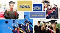 Graduation Announcement Publicación de Twitter template
