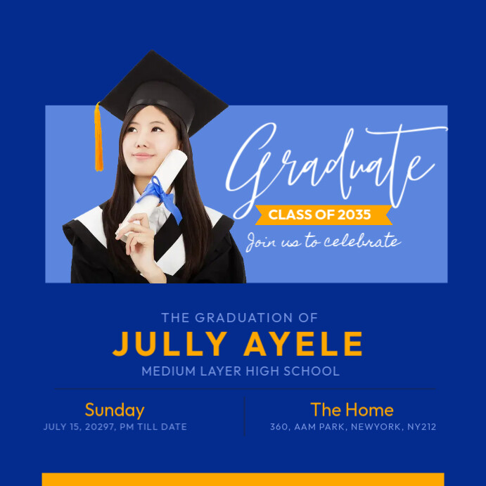 Graduation Announcement Template PosterMyWall