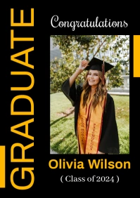 Graduation Announcement Flyer A3 template