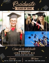 Graduation Announcement Flyer template