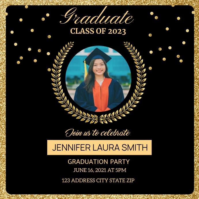 Graduation Announcement Instagram post Template | PosterMyWall