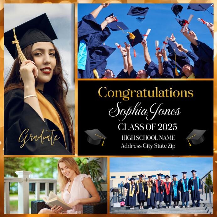 Graduation Announcement Instagram Post Template | PosterMyWall