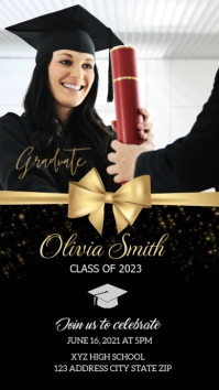 Graduation Announcement Invitation Instagram na Kuwento template