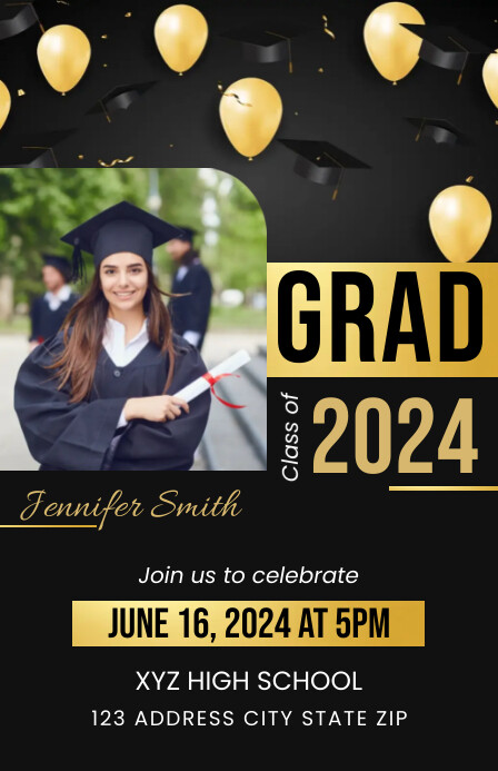 Graduation Announcement Invitation Template | PosterMyWall