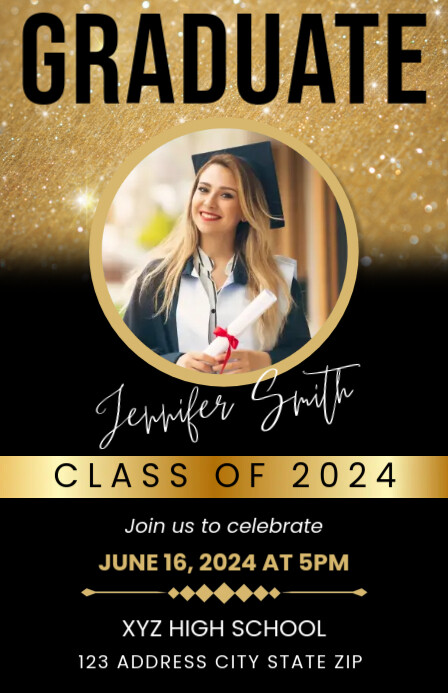 Graduation Announcement Invitation Template | PosterMyWall