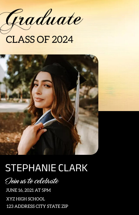 Graduation Announcement Invitation Template | PosterMyWall