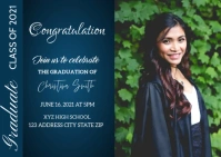 Graduation Announcement Invitation A6 template