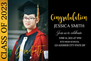 Graduation Announcement Invitation Label template
