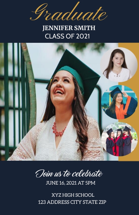 Graduation Announcement Invitation Template | PosterMyWall