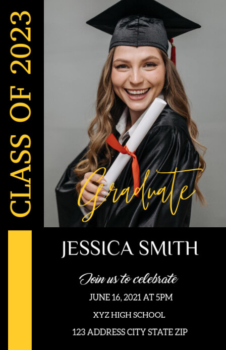 Graduation Announcement Invitation Template | PosterMyWall