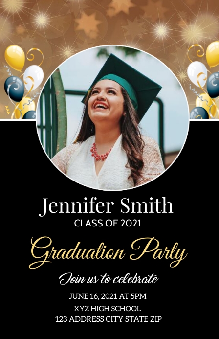 Graduation Announcement Invitation Template | PosterMyWall