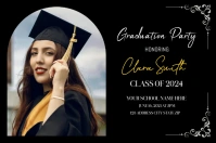 Graduation Announcement Invitation Etiket template