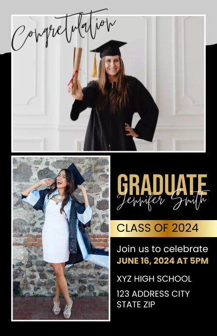 Graduation Announcement Invitation Template | PosterMyWall