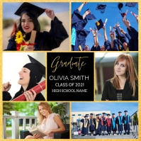Graduation Announcement Photo Collage Wpis na Instagrama template
