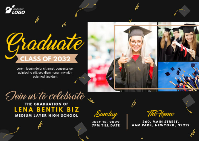 Graduation Announcement Postcard Template | PosterMyWall
