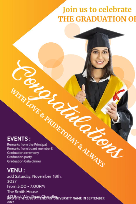 Graduation Announcement Poster Template | PosterMyWall