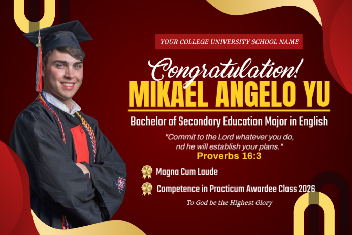 Graduation Announcement Tarpaulin Template | PosterMyWall