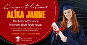 Graduation Announcement Template delt Facebook-billede