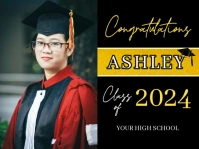 Graduation Announcement Yard Sign Cartello da esterno template
