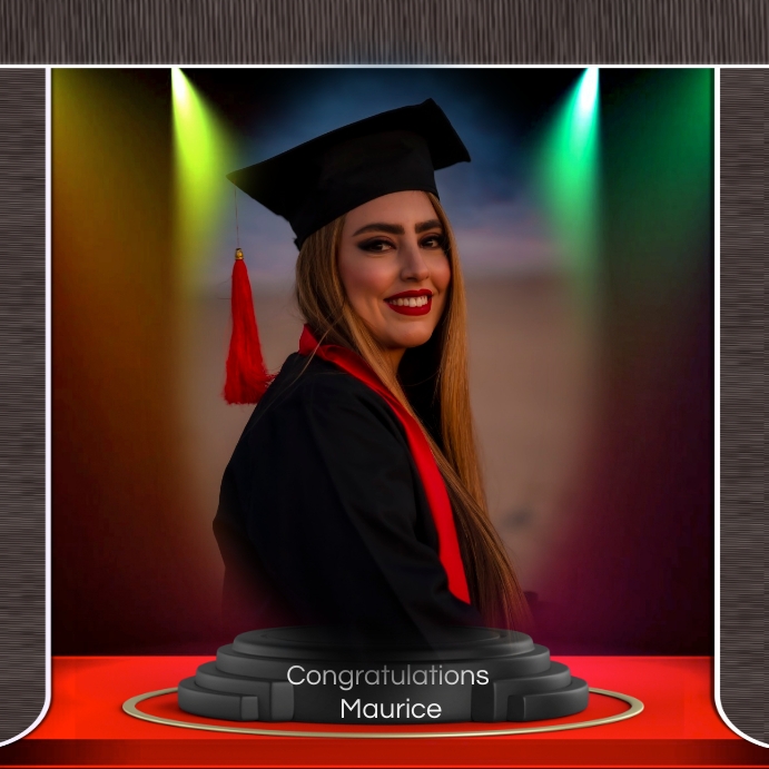 Graduation Award Ceremony stage Instagram Post template