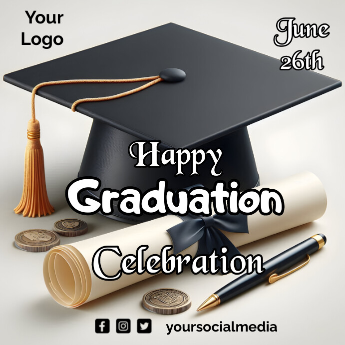 Graduation background Social Media Post Template | PosterMyWall
