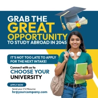 graduation banner Square (1:1) template