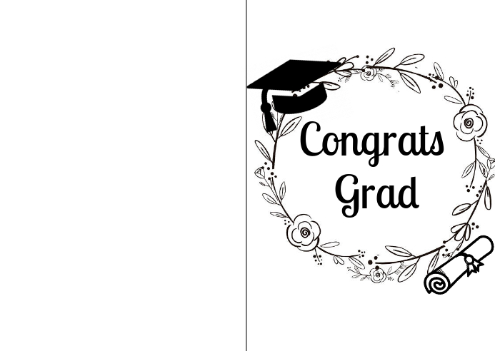 graduation card Briefkaart template