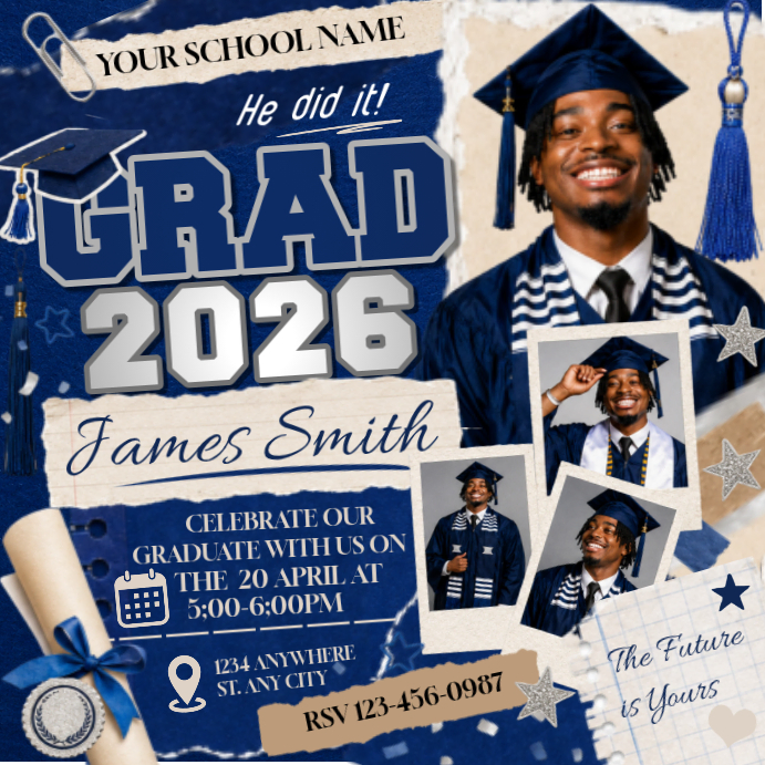 Graduation Celebration Template | PosterMyWall
