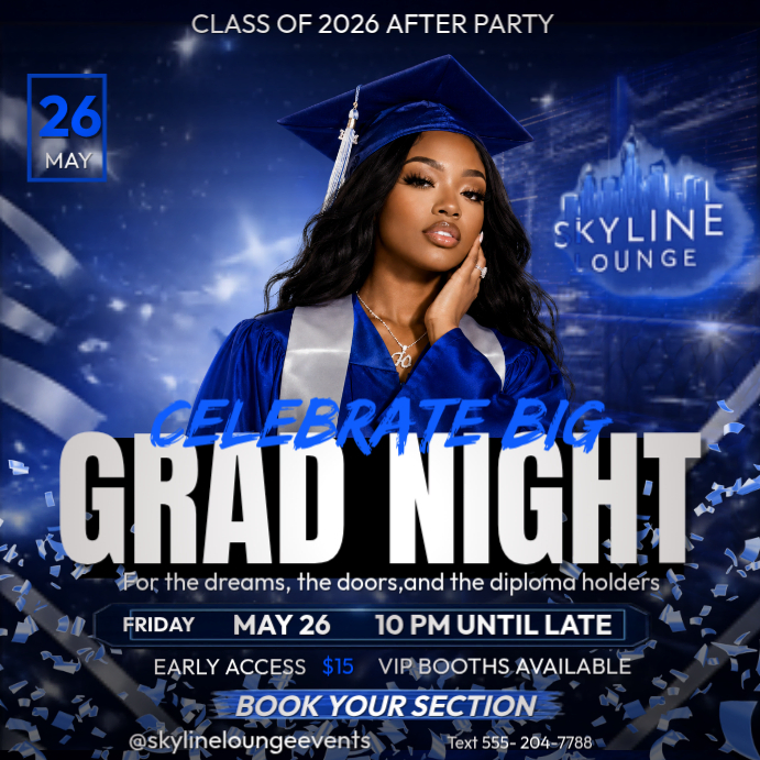 Graduation Party Instagram Ad Template | PosterMyWall