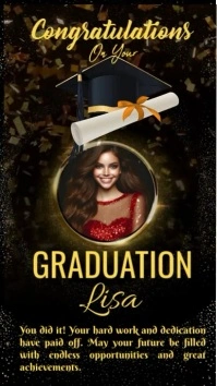 Graduation celebration Instagram Story template