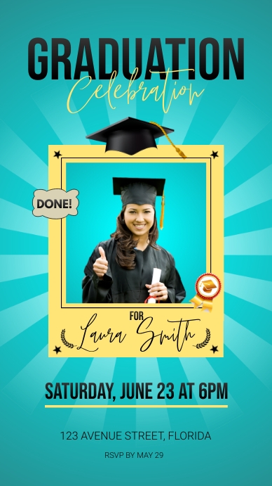 Graduation celebration Template | PosterMyWall